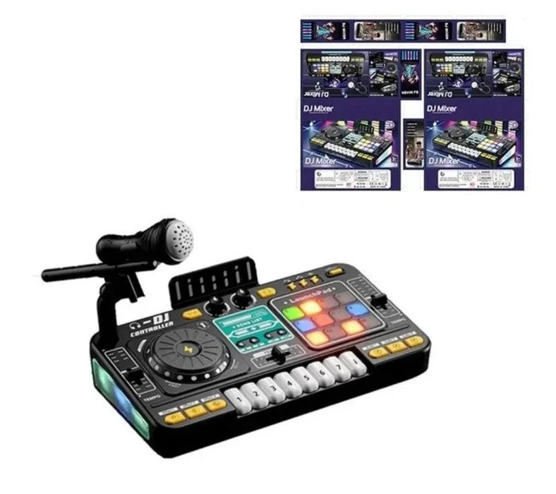 Піаніно дитяче,пульт діджея, синтезатор дитячий,DJ установка,мікрофон