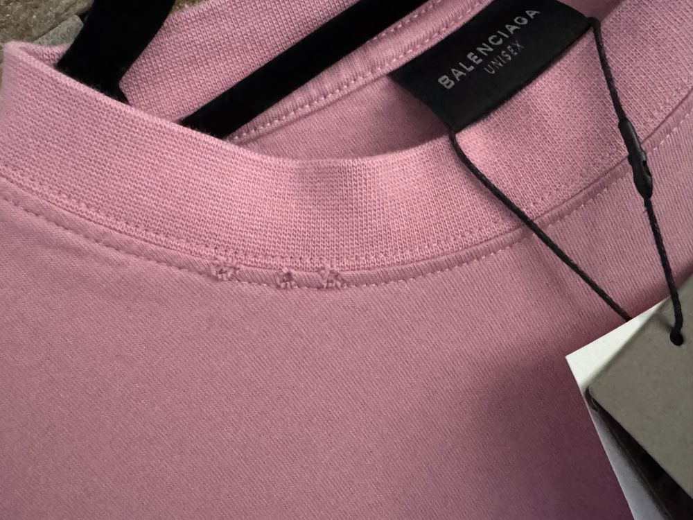 T-shirt Balenciaga róż unisex rozm S (bedzie dobry na M-L) oversize