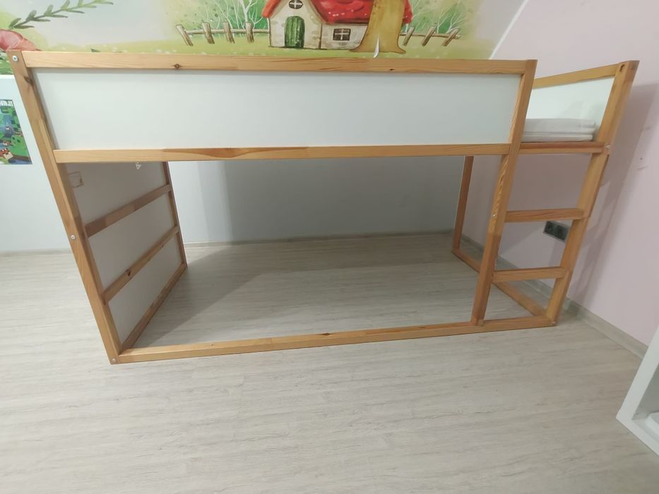 Łóżko piętrowe Ikea KURA  + materac