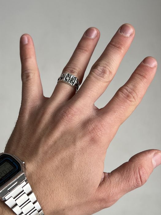 Кольцо печатка в стиле Chrome Hearts