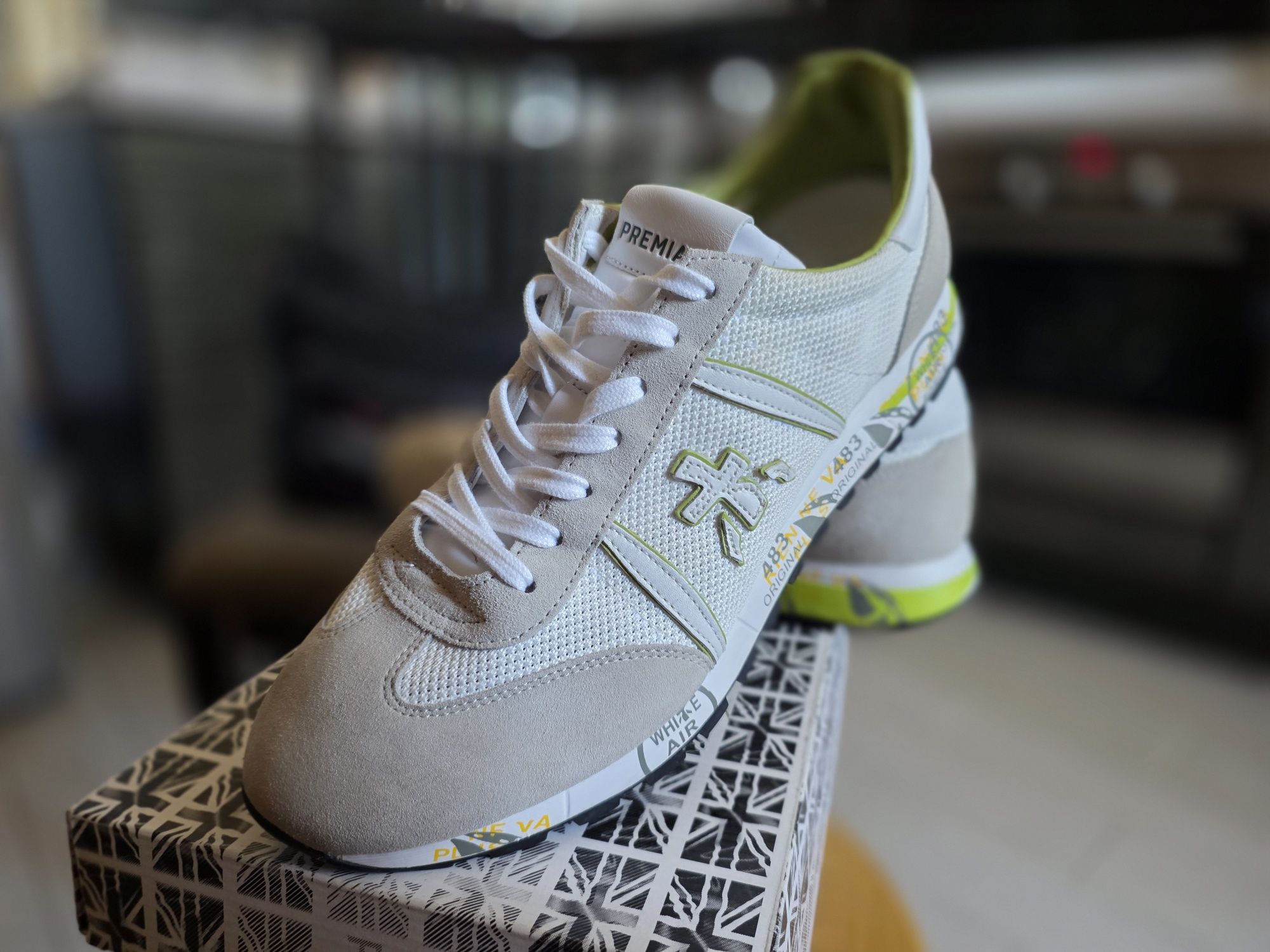 Premiata LUCY var.6148 original Italy 44-й Лето Перфорированная кожа