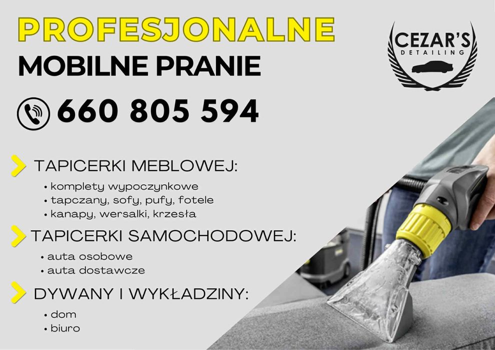 Pranie tapicerki, dywanów, mycie okien