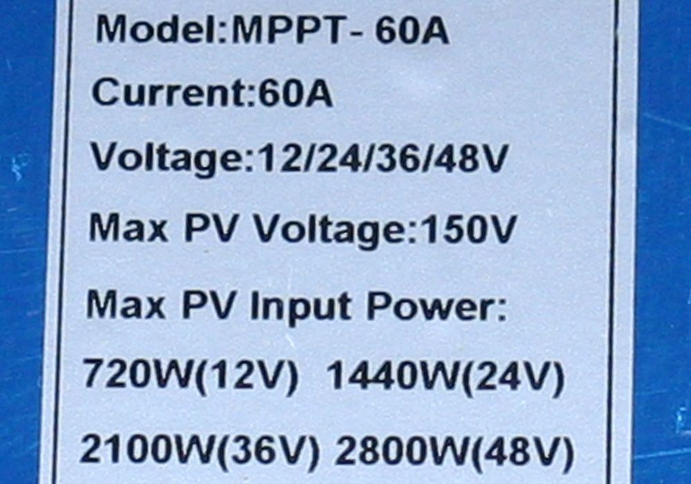 Настоящий контроллер MPPT-60A, входящее напряжение до 160 Вольт!