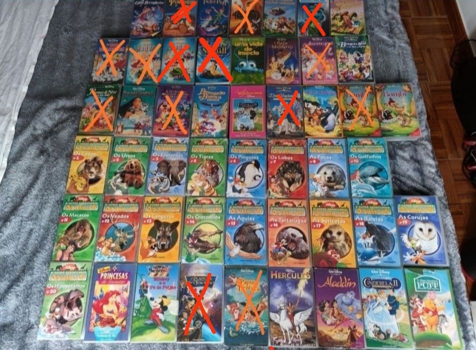 Cassetes Video VHS Originais Vintage Disney Lusomundo etc