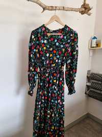 M&S collection długa sukienka wiskozowa w kwiatuszki XXL