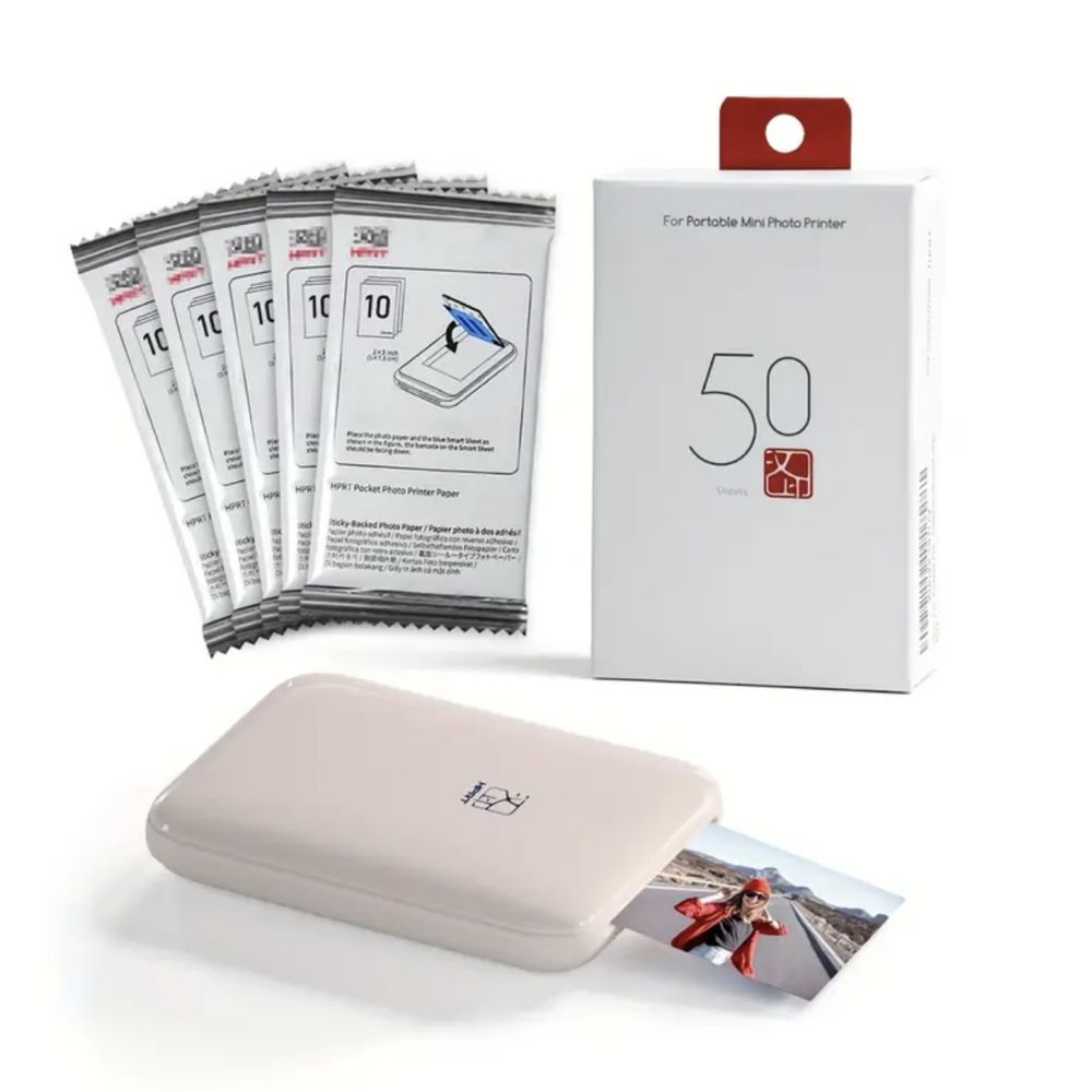 Instax Drukarka do mini zdjęć z telefonu Photo Printer + 50 arkuszy