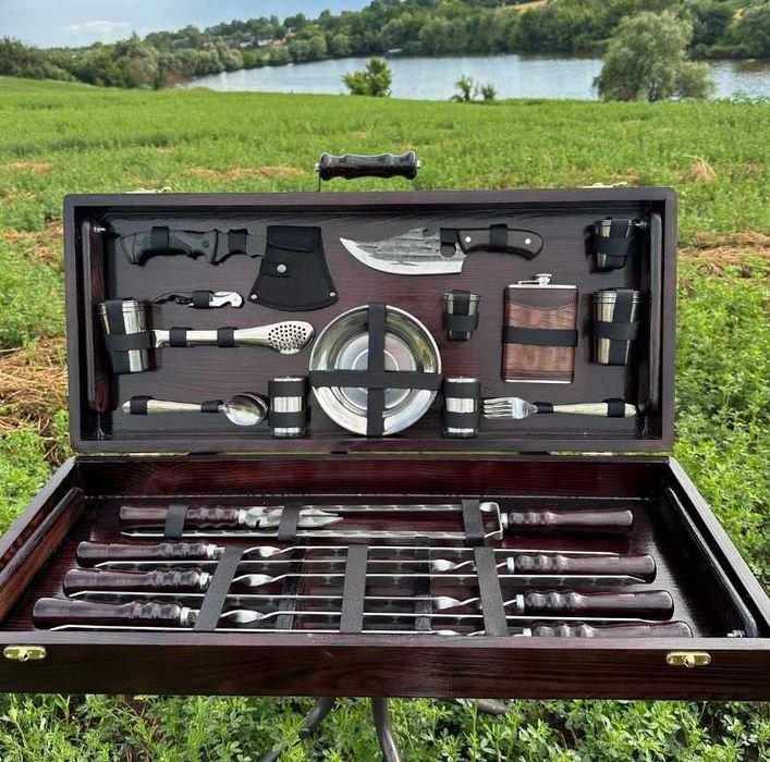 Набір шампурів  / набор шампуров  на подарок в кейсе / чоловіку / vip!