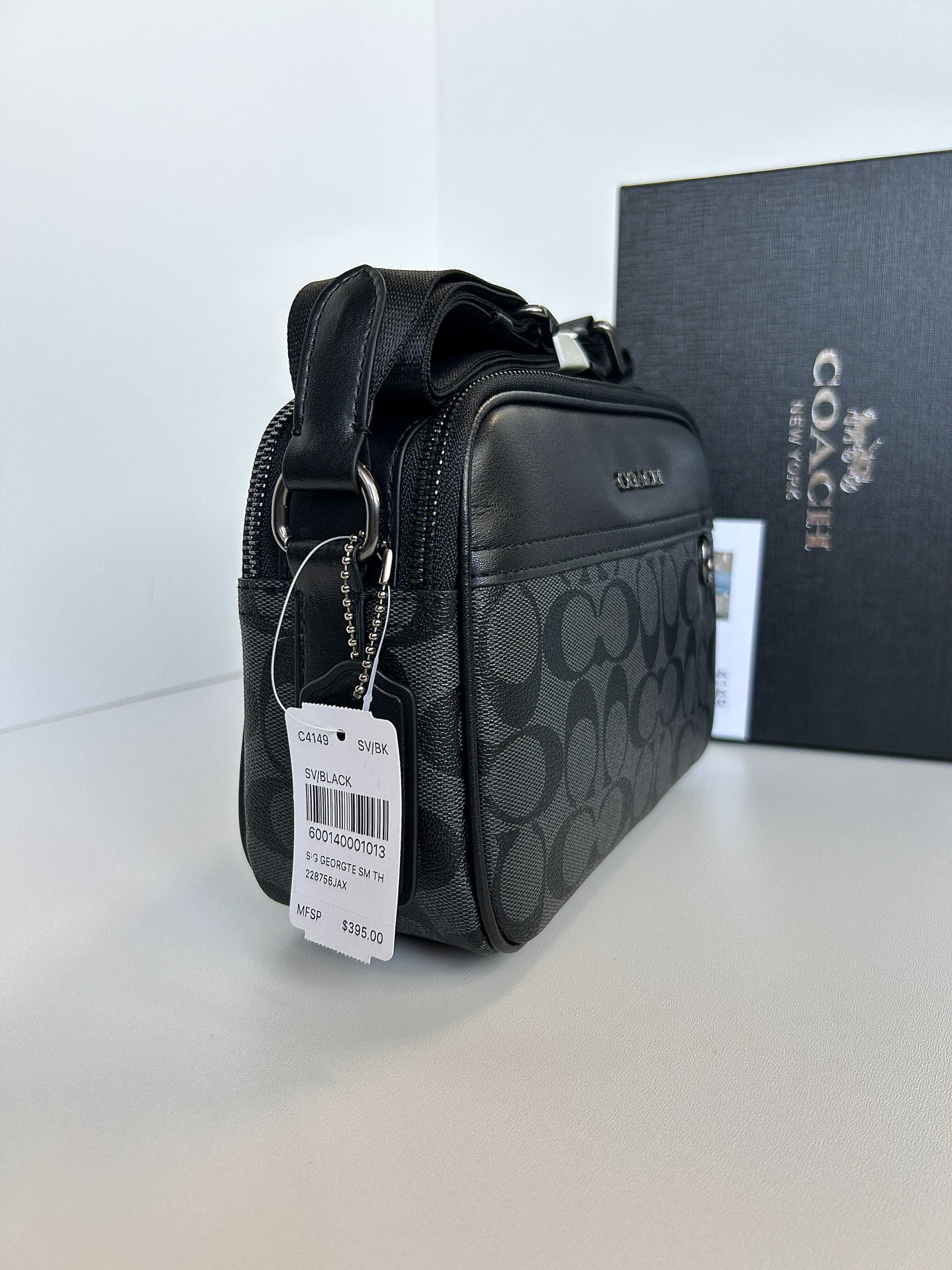 Чоловіча сумка Coach - фірмова Канва!