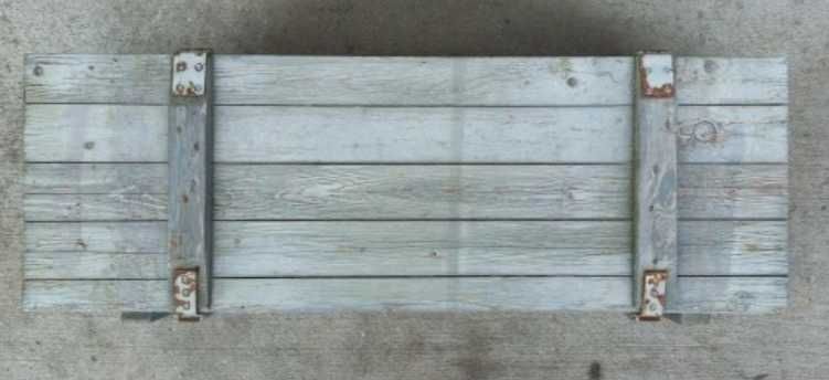 Skrzynia Drewniana - 63L - 116 x 41 x 25 z okuciami i klamrami