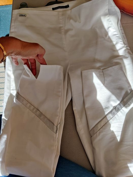 Calcas curtas, chinos, brancas, La Mode est à Vous, 38