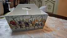 Drewniany organizer do kuchni decoupage