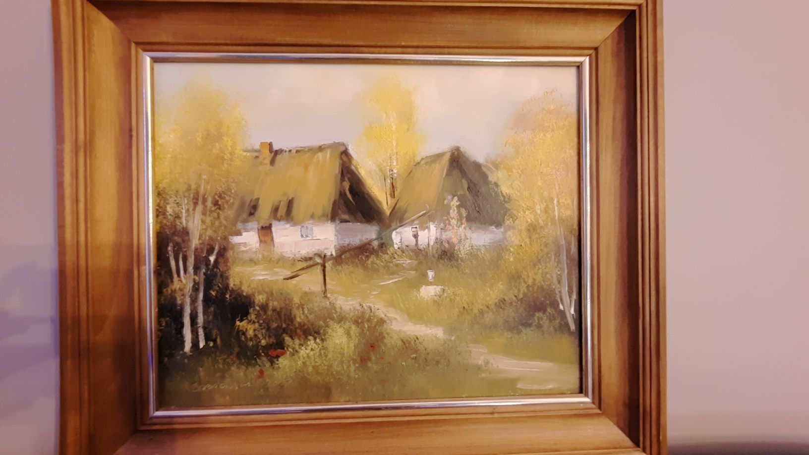 Obraz Osada płótno olej  2008 Bobrowska Maria