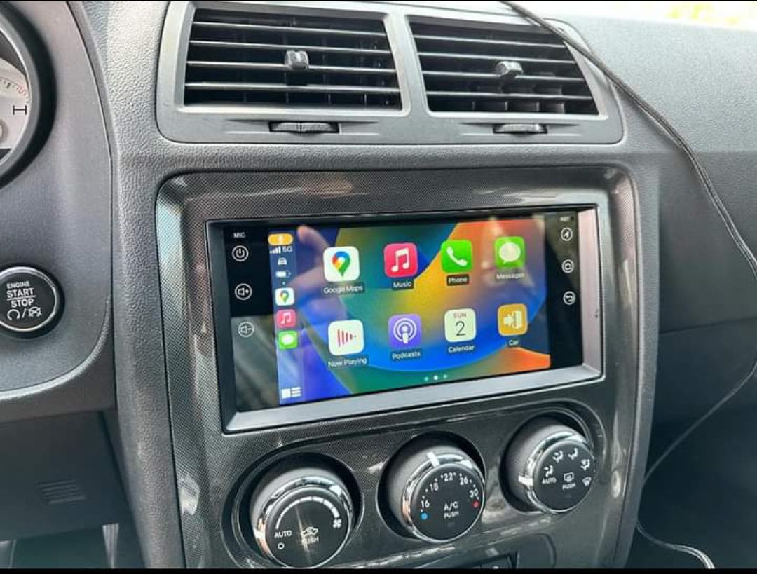 Rádio Android 13 com GPS Jeep Wrangler, Compass, Doodge, Chrysler.