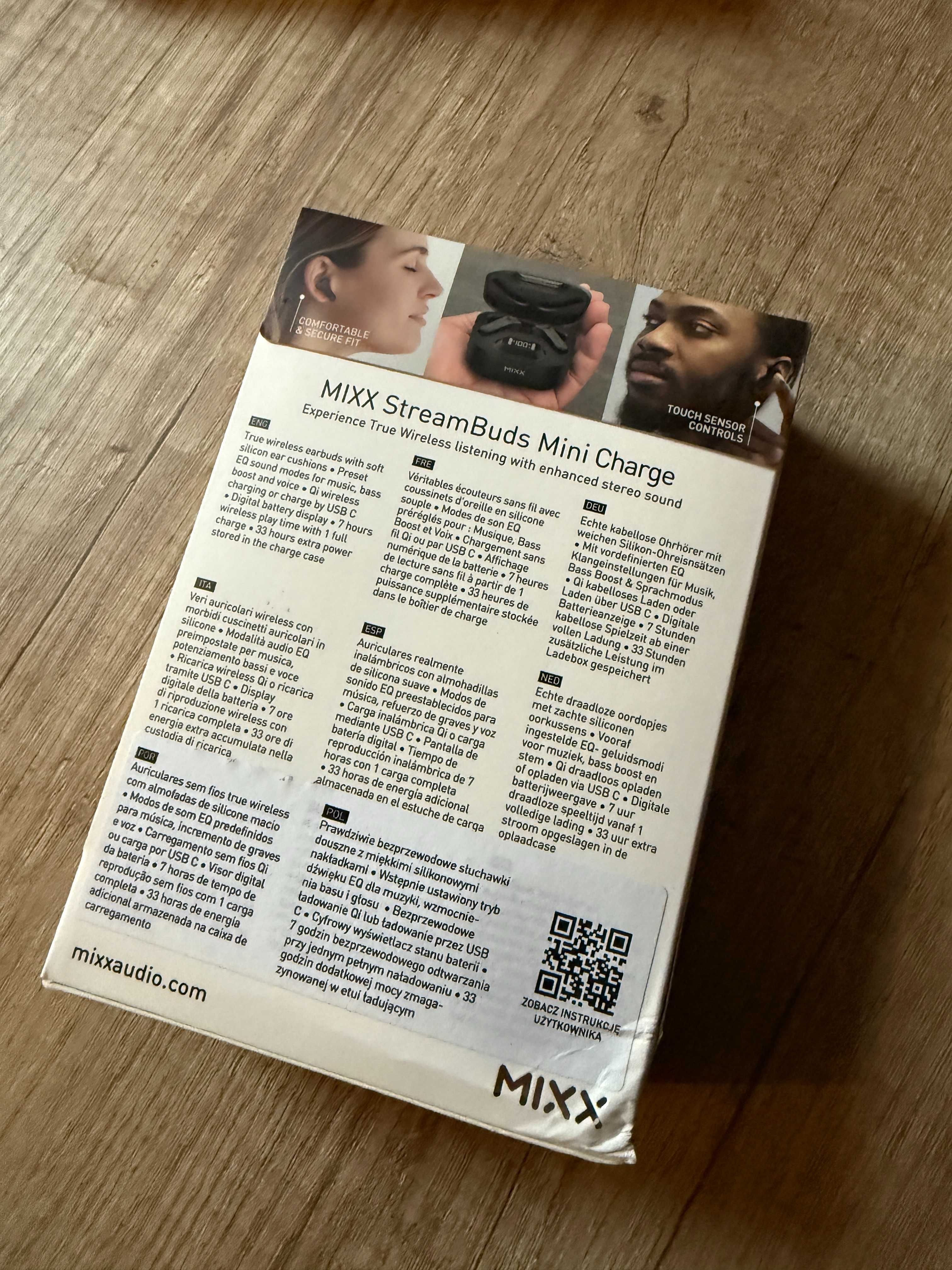 Słuchawki Mixx Audio Streambuds Mini Charge TWS czarne, nowe