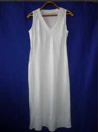 George біле довге лляне плаття летнее платье 55% лён 45% вискоза