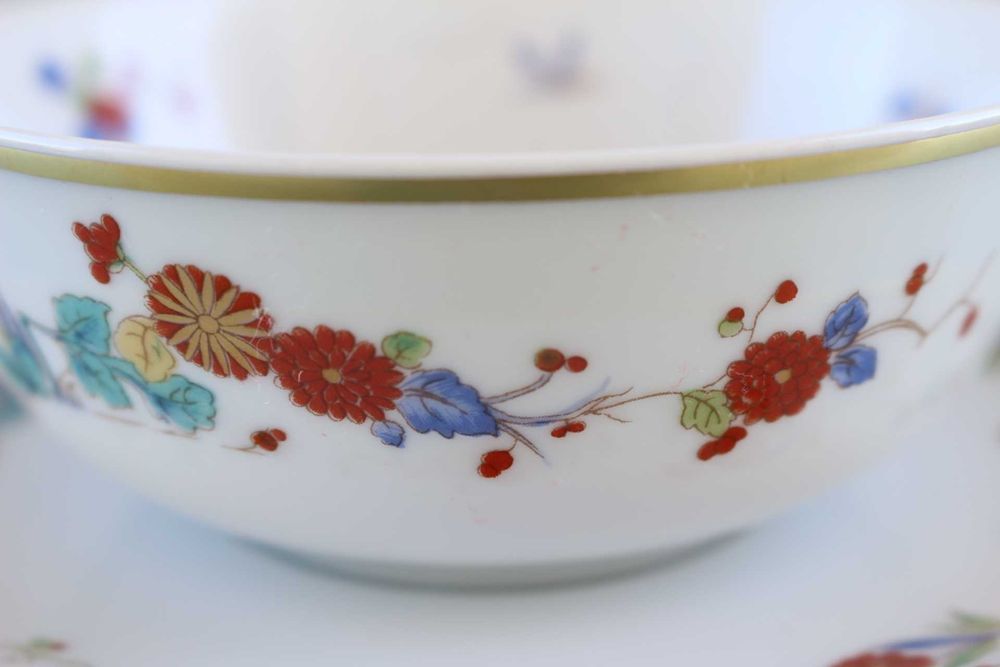 Chávena Consomé com Prato Coleção Rock Garden Vista Alegre 1980