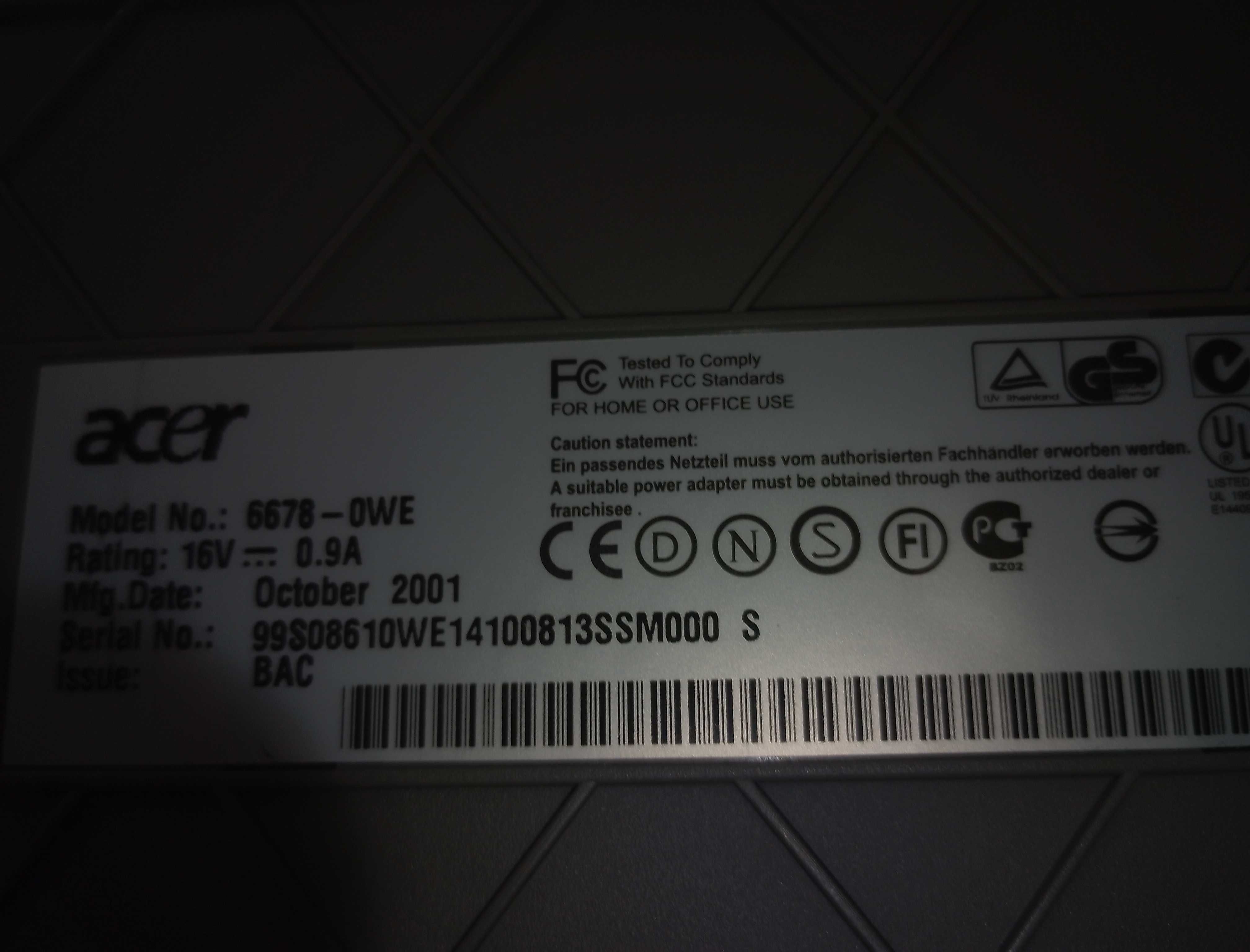 Сканер Acer 6678 Awa