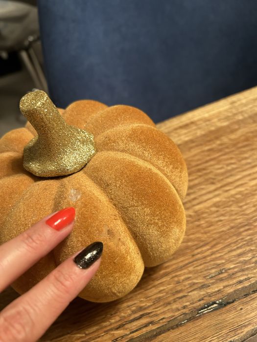 Dynia Figurka dynia Pomarańczowa złota zamszowa