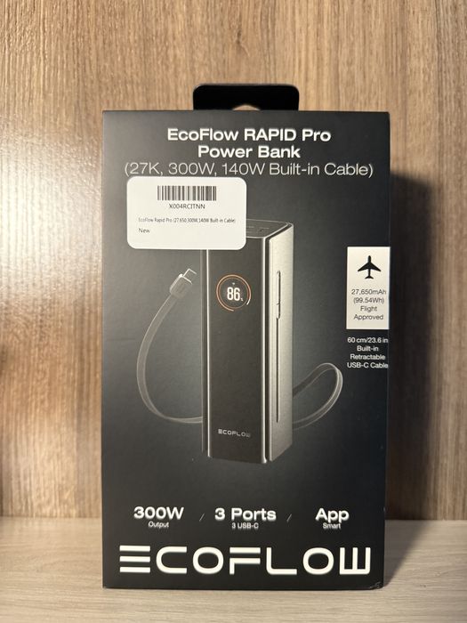 New! Power Bank EcoFlow RAPID Pro, 27000mAh/300W