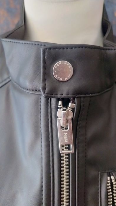 Męska młodzieżowa kurtka ramoneska skóra skórzana rozmiar S