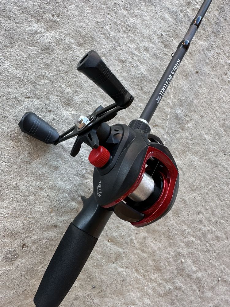 Wędka 1,8 m 5-25g spinning casting kołowrotek multiplikator