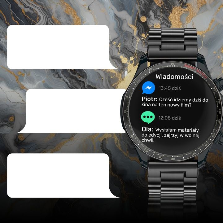 Smartwatch Zegarek Menu Męski Rozmowy Polskie Sport Amoled Smart Watch