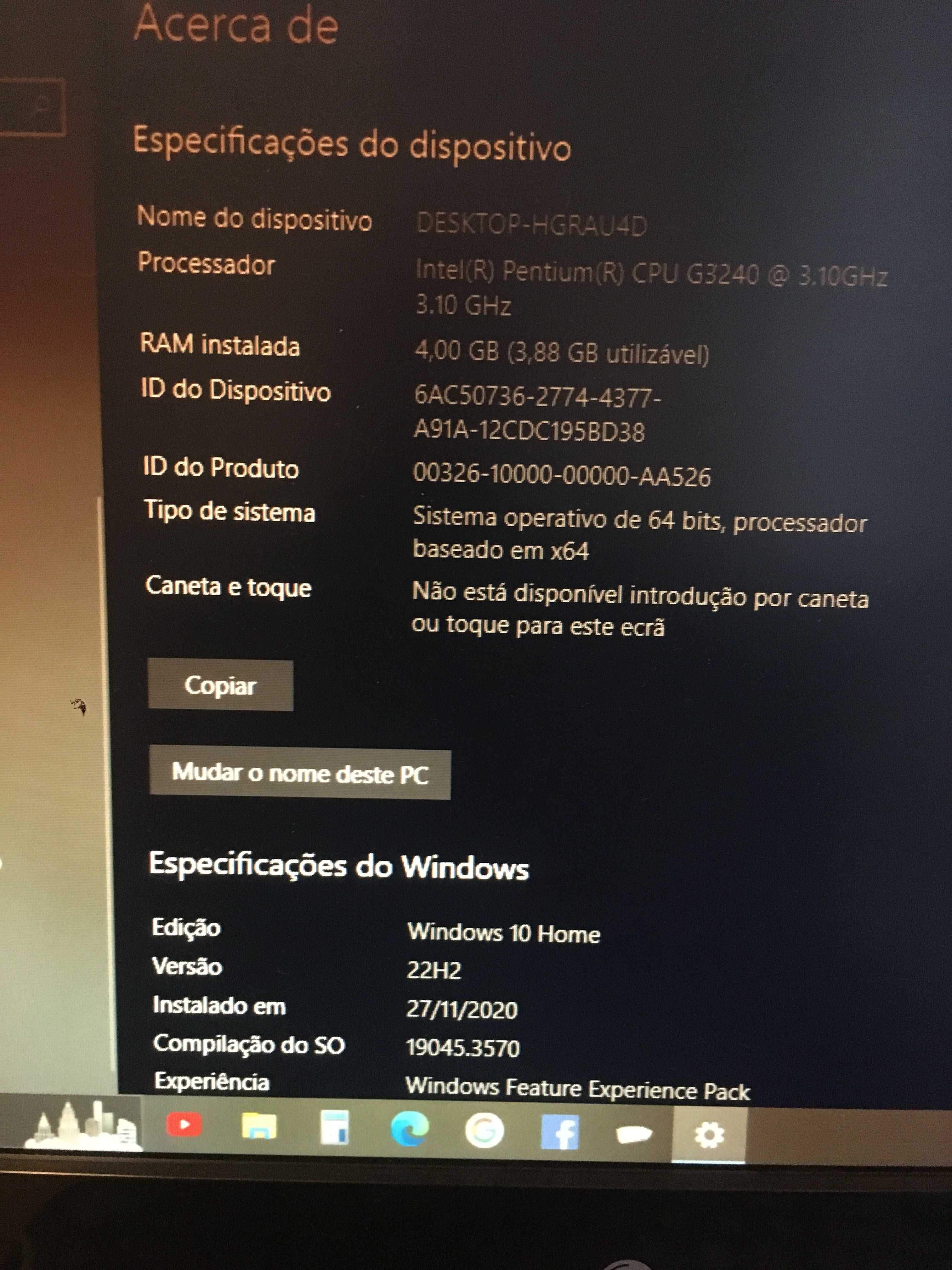 computador asus pc com sistema de som creative 6.1