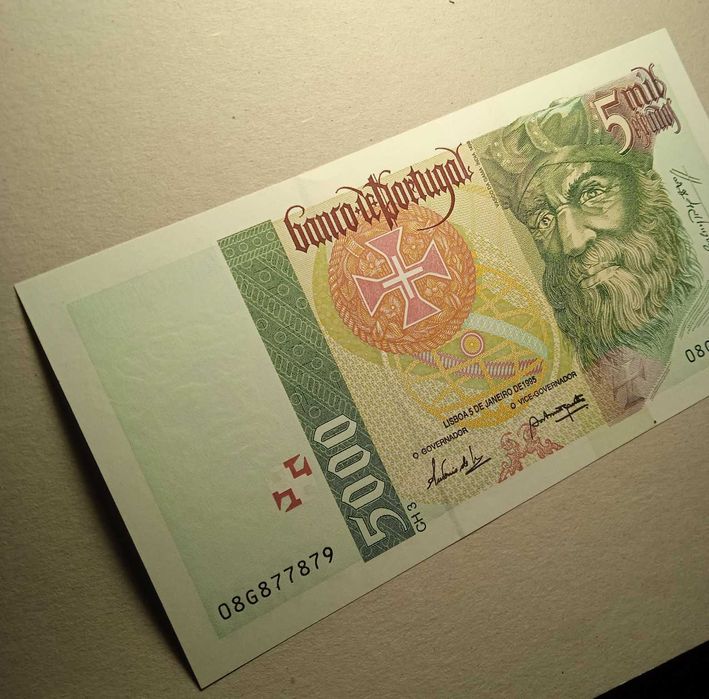 Nota 5 mil escudos 1995 Vasco da Gama NOVA - Envio Gratis