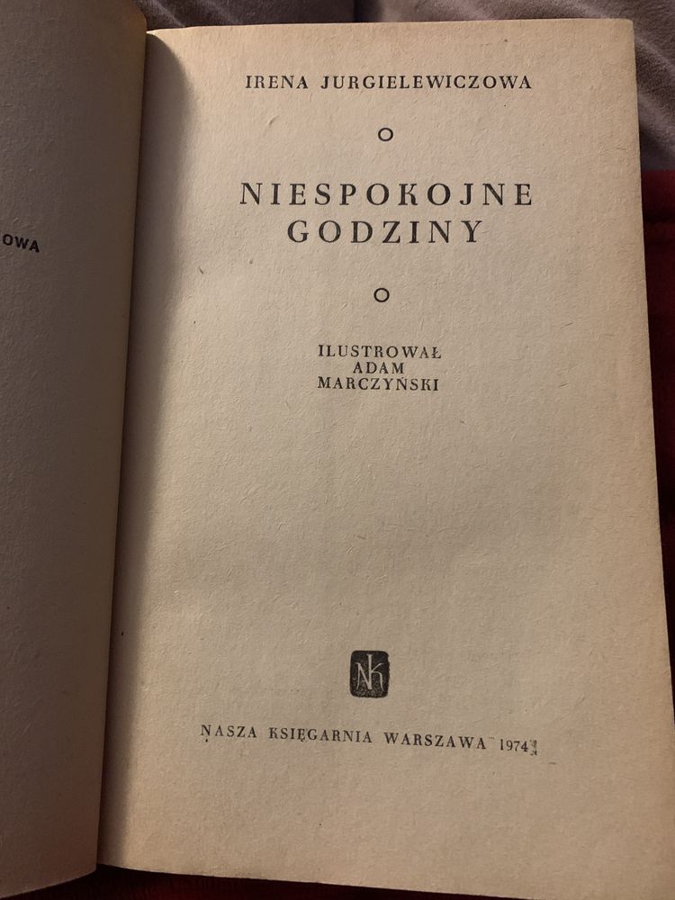 Książka Irena Jurgielewiczowa Niespokojne godziny