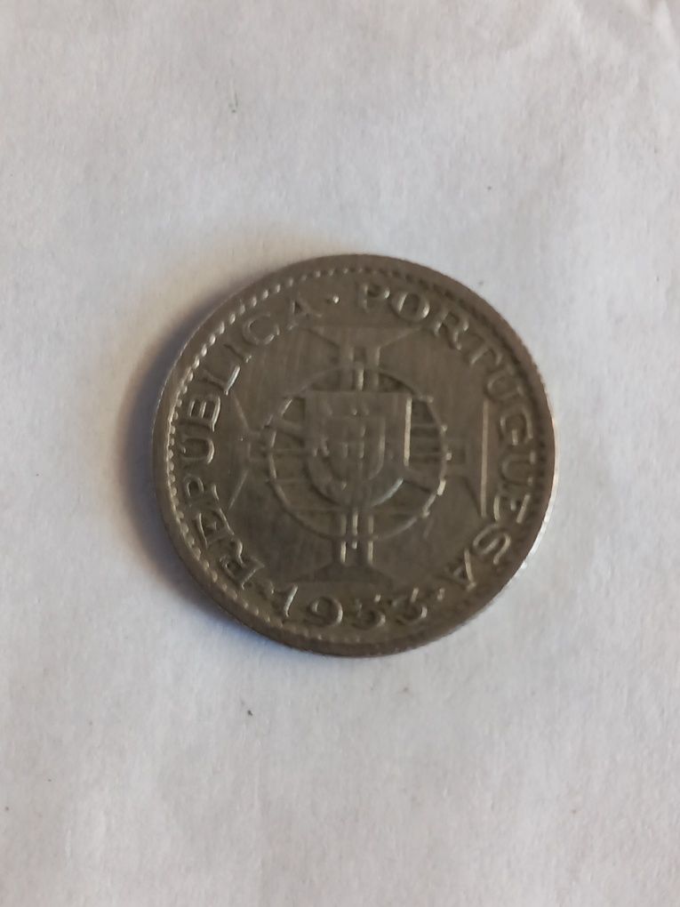 Moeda 2,5 escudos 1953 cabo verde