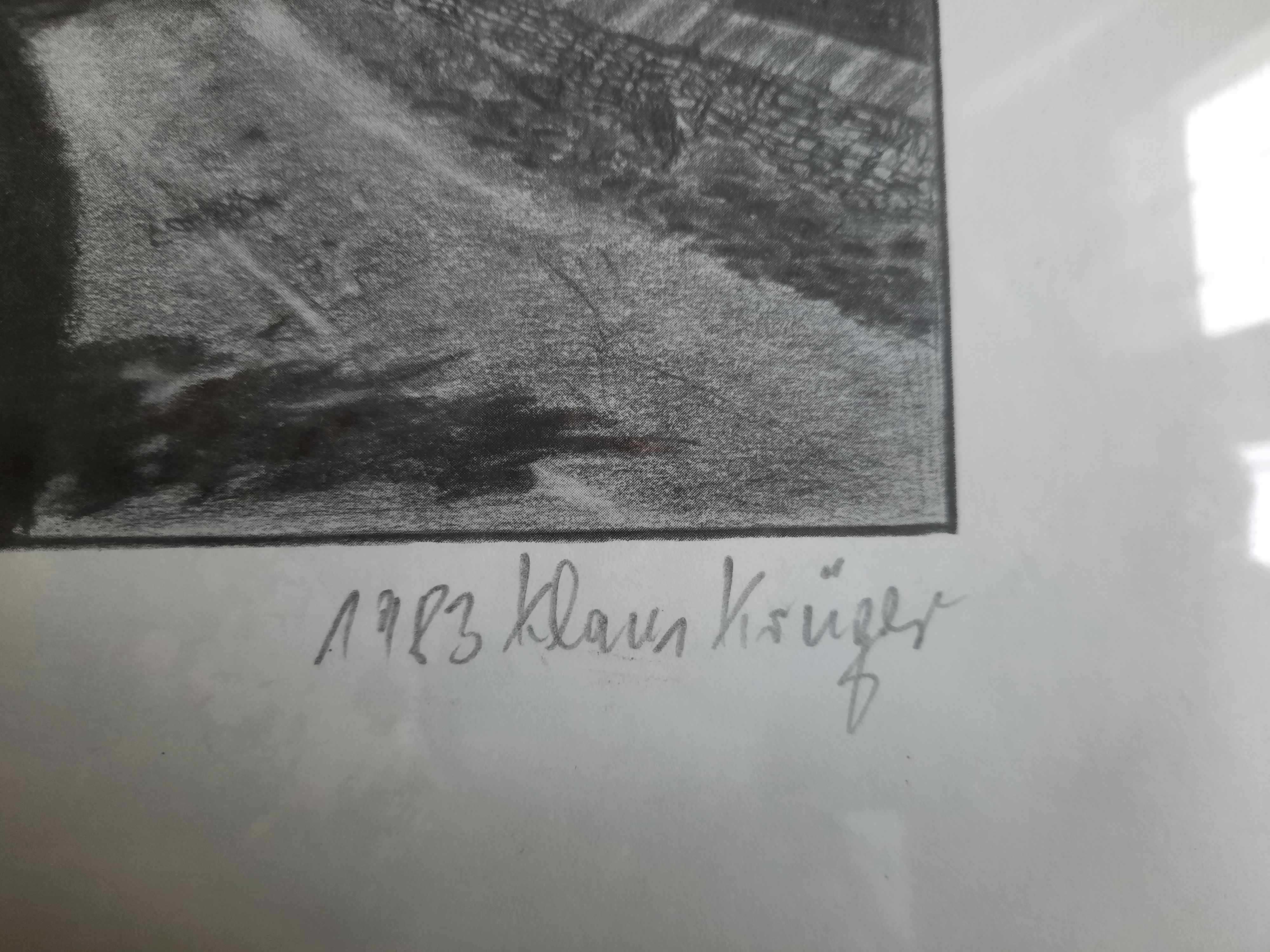 KLAUS KRUGER Piękny Rysunek Ołówek Pejzaż Zamek Elta