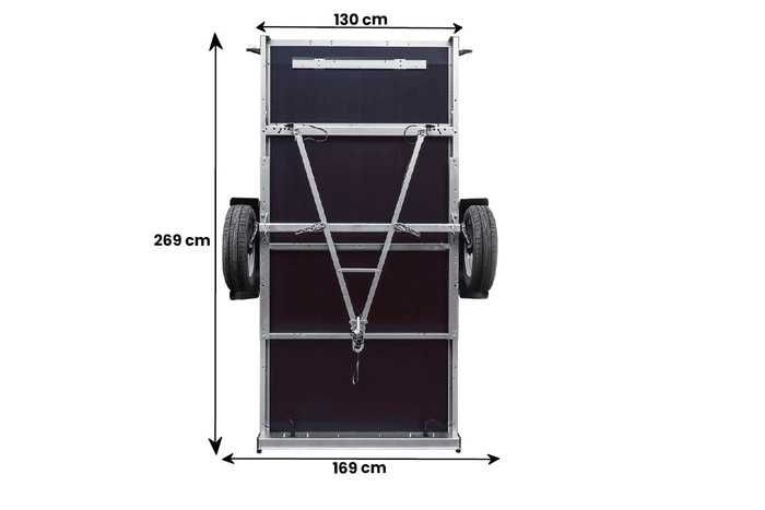 Przyczepka jednoosiowa 264x125 UNITRAILER GARDEN 264 KIPP