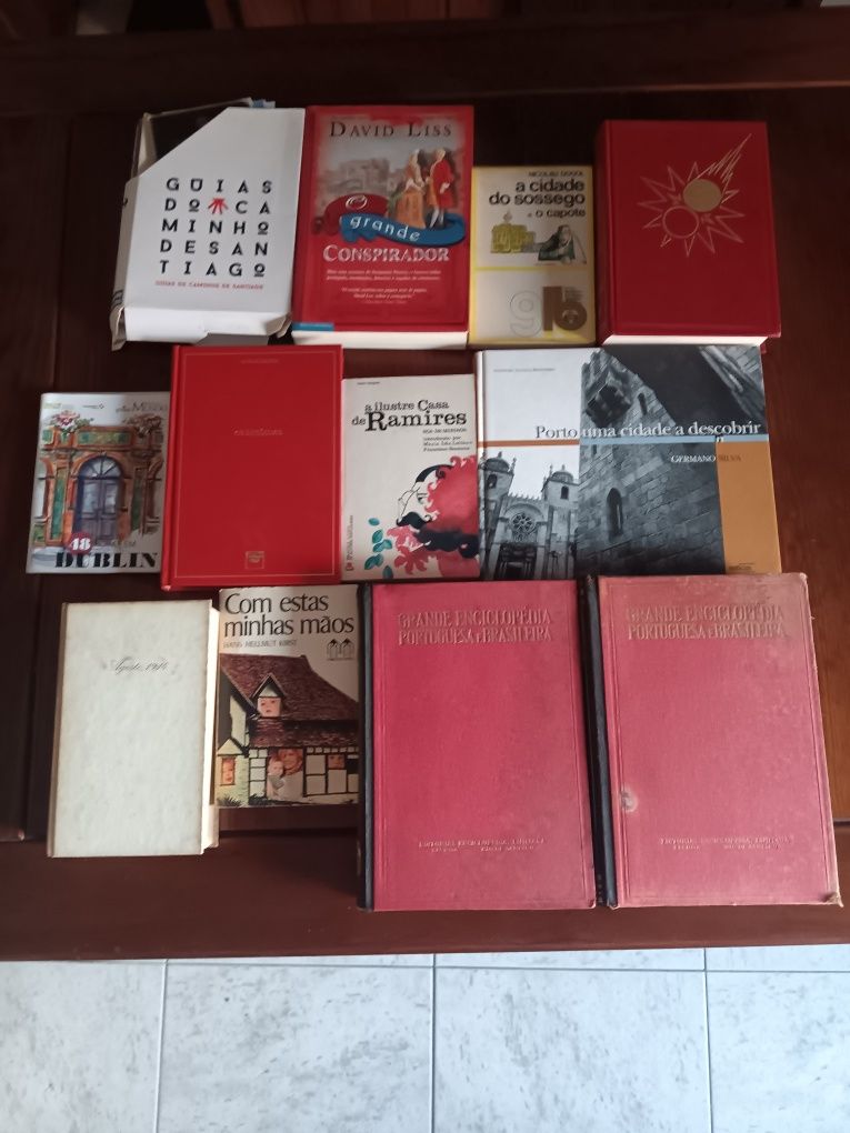 Livros usados de diversas temáticas/autores
