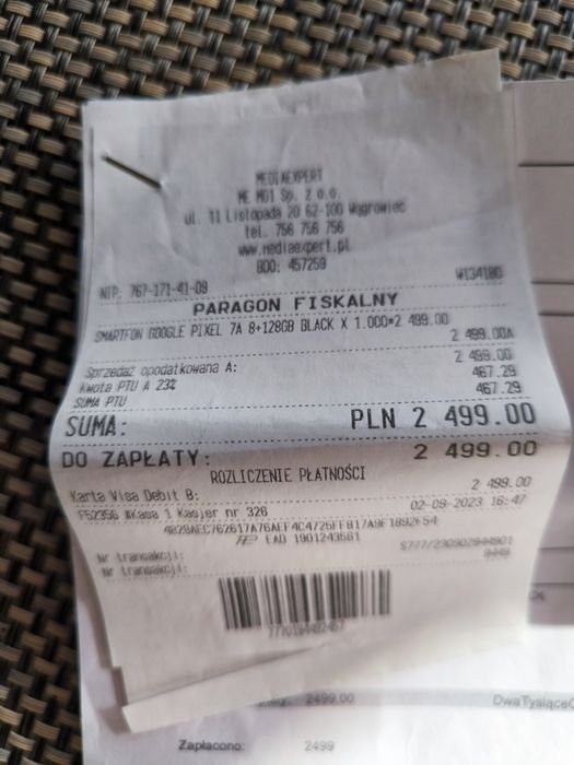 Google Pixel 7a smartfon