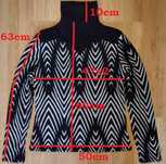 *_* Sweter Golf damski zygzak czarno-biały ocieplony, rozm. 38/40
