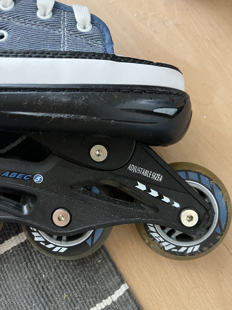 Patins em linha, ajustaveis no tamanho