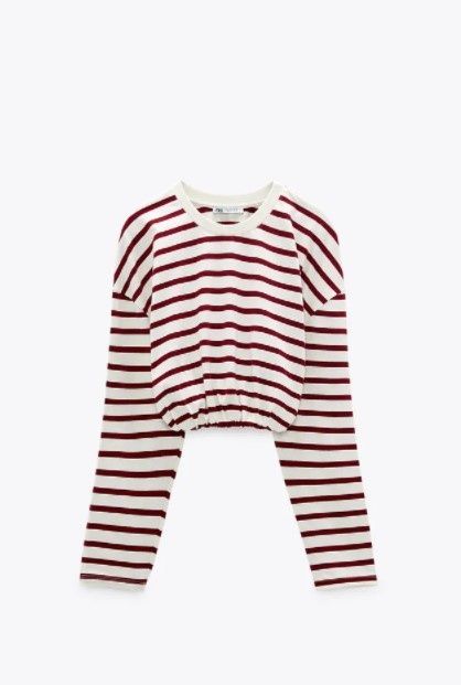 Zara кофта в полоску лонгслив свитер