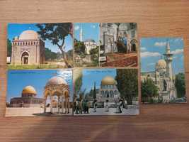 5 pocztówek lata 70te - Jerozolima, Constanta, Mostar, Bukhara