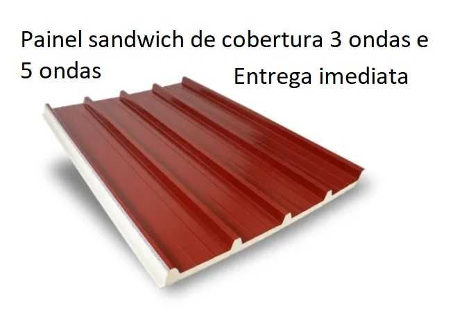 Painel sandwich cobertura e fachada - Entrega imediata