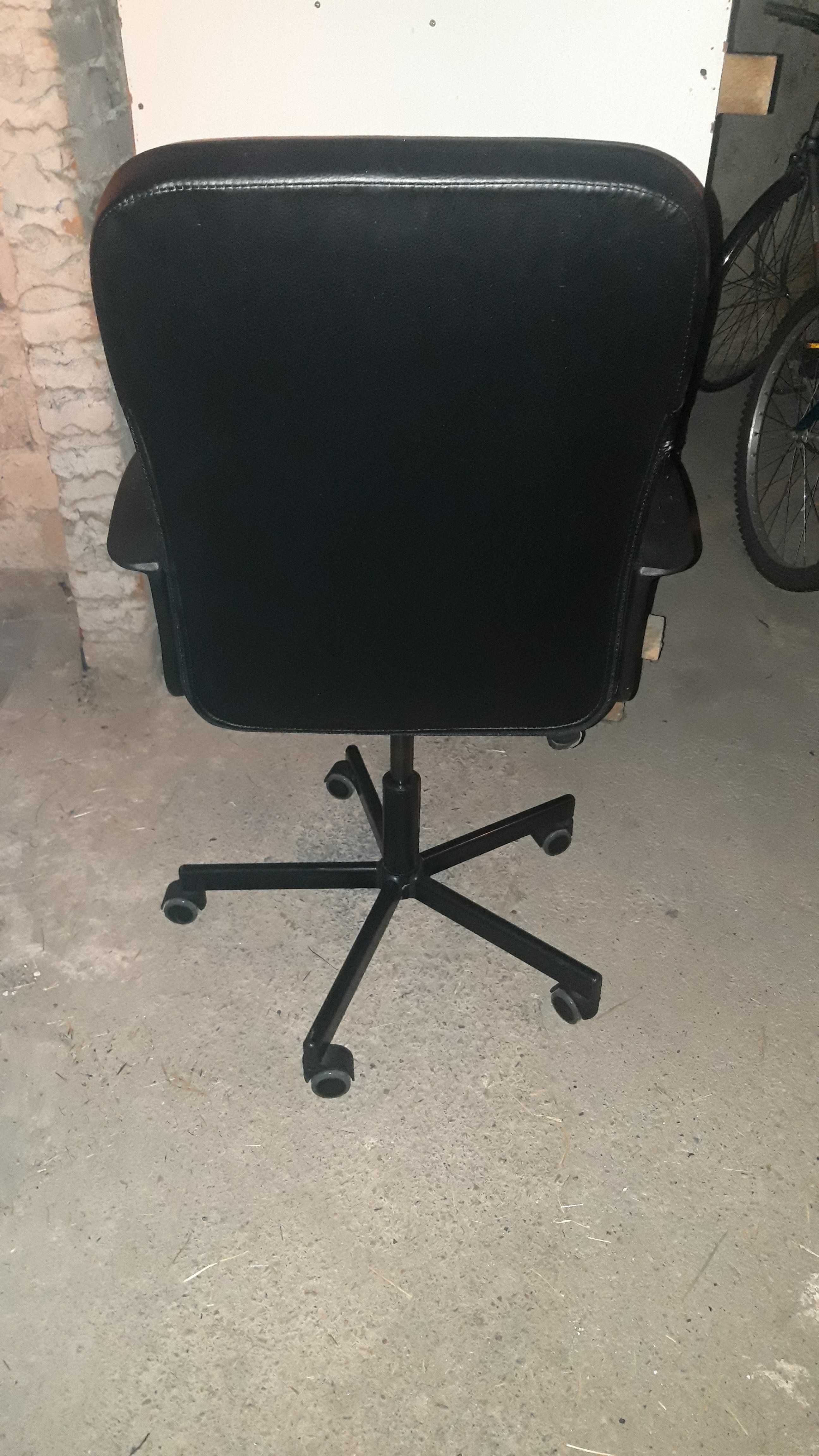 Krzesło biurowe, okręcane, z eko skóry IKEA