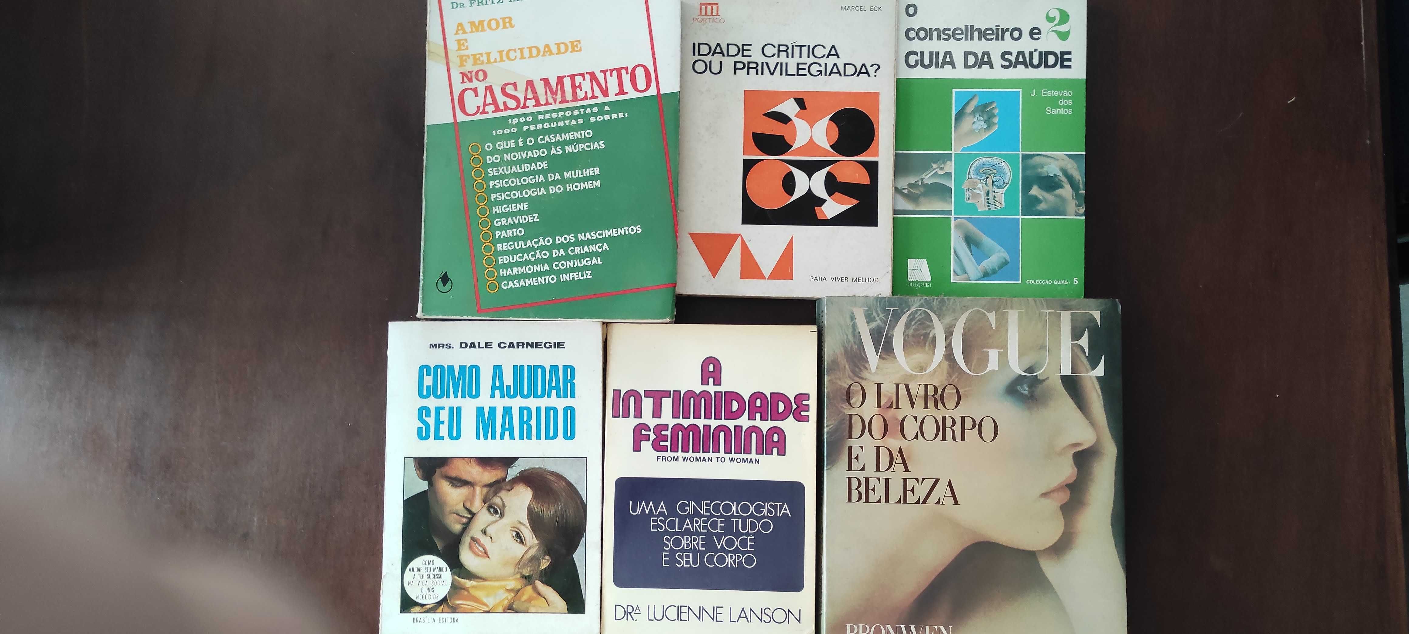 Livros Antigos sobre Saude e para a Mulher