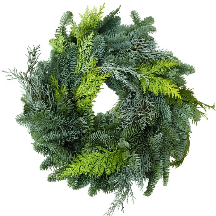 WIENIEC ŚWIĄTECZNY Z Jodły 35CM Stroik Boże Narodzenie Drzwi I Stół