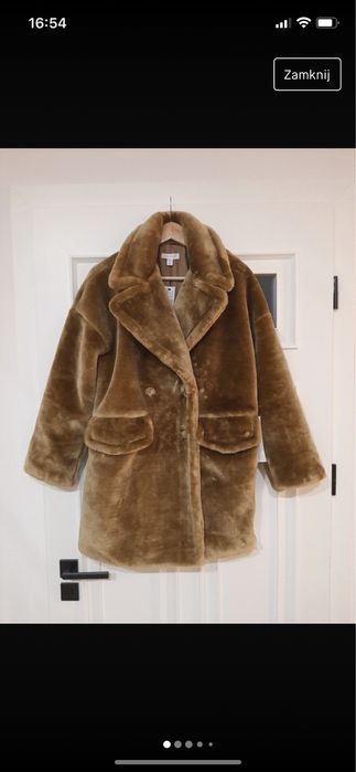 Topshop miś futerko brązowe 36 Teddy