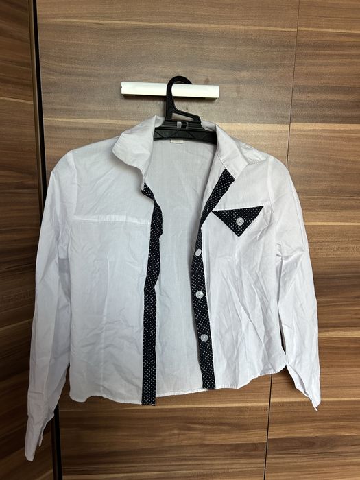Biała koszula chłopięca r.128