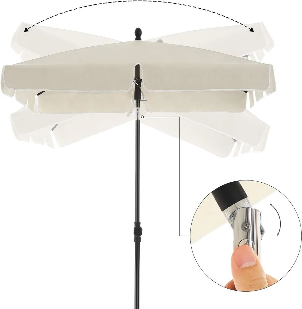 SONGMICS Parasol przeciwsłoneczny, 200x125cm