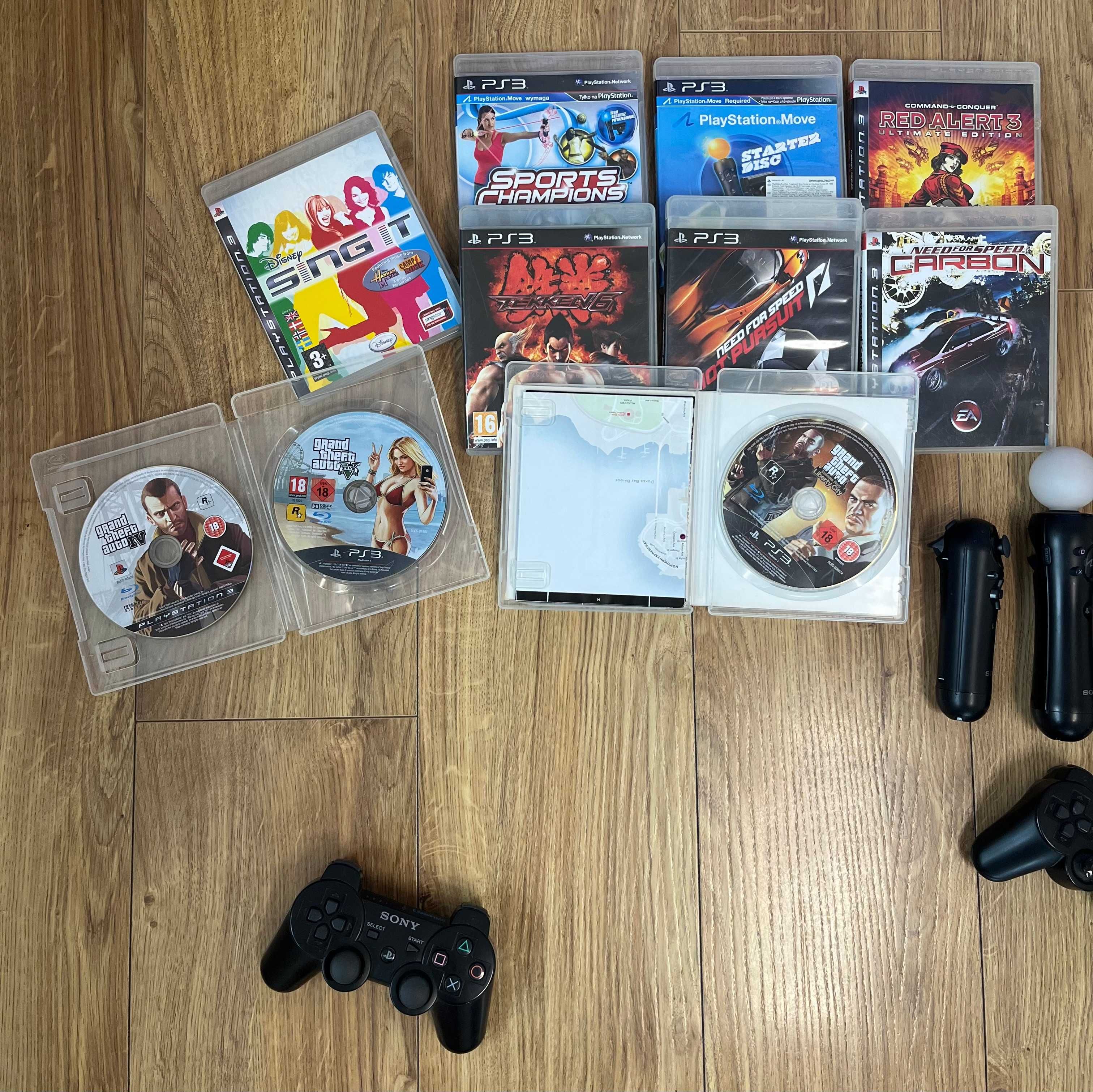 PlayStation 3 Slim MEGA ZESTAW, kamera, mikrofony, gry