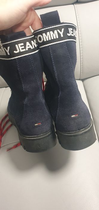 Botki trapery ze skory naturalnej Tommy Hilfiger 41