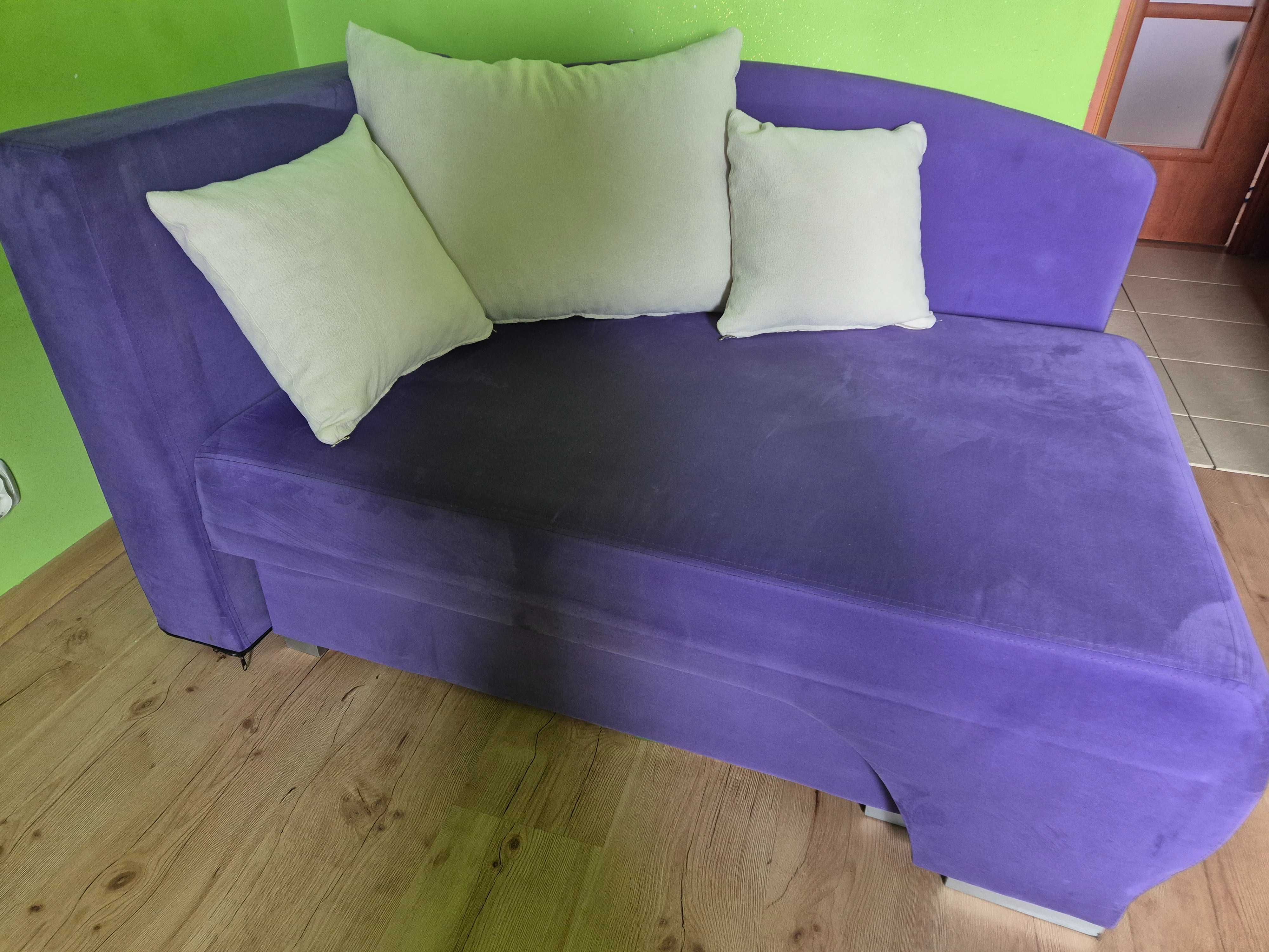 Sofa uno agatameble fiolet łóżko
