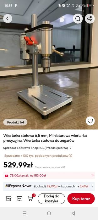 Mini wiertarka stołowa