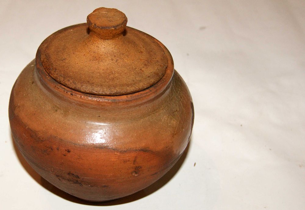 Ретро керамический горшок Глиняный горшочек Керамическая посуда СССР